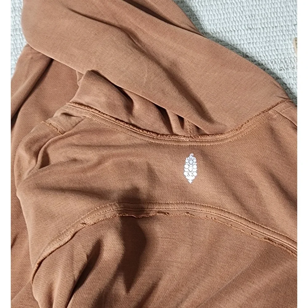 Free People Movement Time Test Hooded Modal Jumpsuit‎ Short Sleeve Belt Lounge S